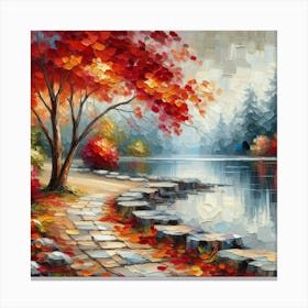 Autumn By The Lake Canvas Print