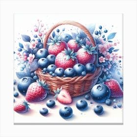 A basket of blueberry 2 Canvas Print