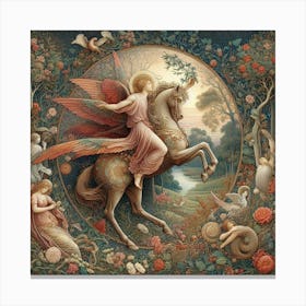 Eagle And The Unicorn Canvas Print