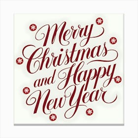 Merry Christmas And Happy New Year 7 Canvas Print