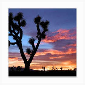 Joshua Tree At Sunset Canvas Print