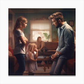 argument of parents breaking the heart of kids Canvas Print