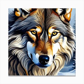 Wolf Painting 4 Canvas Print