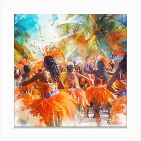 Carnival Dancers 3 Canvas Print