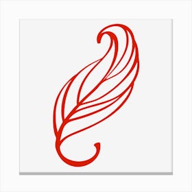 Red Feather Canvas Print