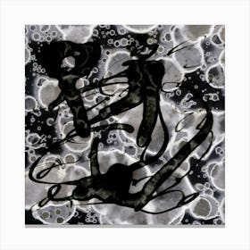 Alcohol Ink Abstraction Gray Spots 1 Canvas Print