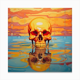 Skull In The Water 9 Canvas Print