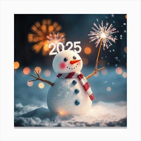 Asm Snowman Celebrating The New Year 2025 C13587fe 359b 416a A8cd 4e54f782f512 Canvas Print