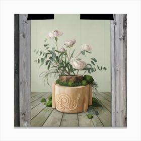 Flowers In A Pot 6 Canvas Print