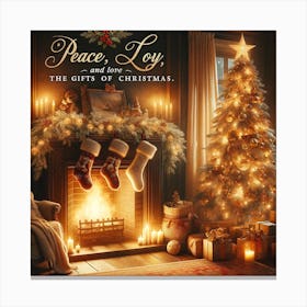 Peace, Joy And The Gifts Of Christmas Canvas Print