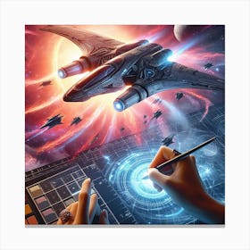 Spacecraft Painting Canvas Print