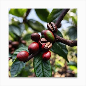 Coffee Beans On A Tree 16 Canvas Print