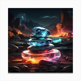 Glow balance stones 6 Canvas Print