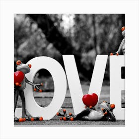 Love Frogs Canvas Print
