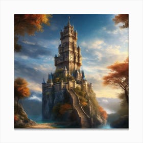 Castle In The Forest 2 Canvas Print