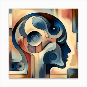 Abstract Abstract Of Human Head Canvas Print