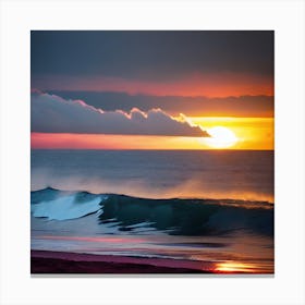 Sunset Over The Ocean 195 Canvas Print