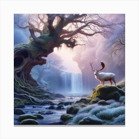 Deer In The Forest 13 Canvas Print