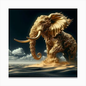 Golden Elephant 6 Canvas Print