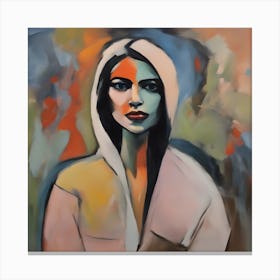 Woman In A Hood Canvas Print