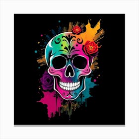 Day Of The Dead Skull 6 Canvas Print