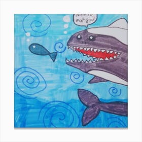 Orca drawn Canvas Print