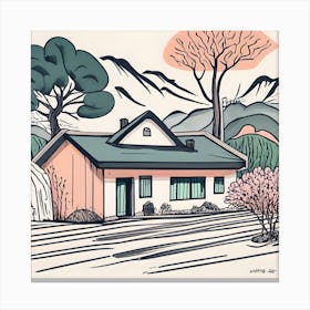 House In The Mountains Canvas Print