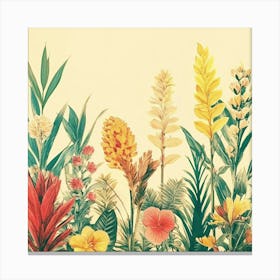 Tropical Flowers Art 3 Canvas Print