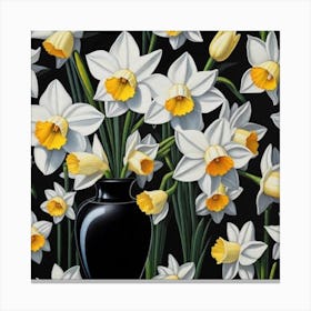 Daffodils In A Vase 11 Canvas Print