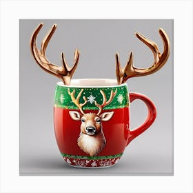 Reindeer Mug 2 Canvas Print