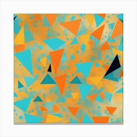 Cute Colorful Aesthetic Abstract Geometric In Bright O 0 Canvas Print