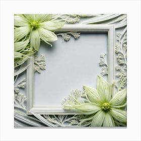 Frame With Flowers 2 Canvas Print