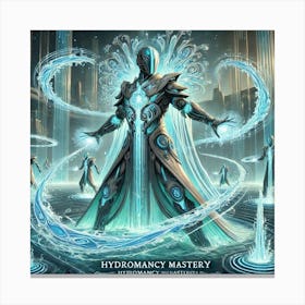 Cascade Guardian Hydromancy Mastery Scifi Canvas Print