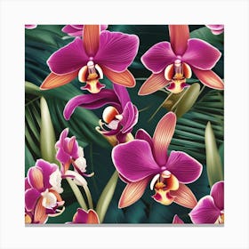 Tropical orchids Canvas Print