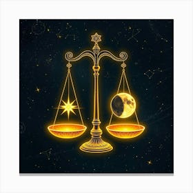 Astrology Scales 1 Canvas Print