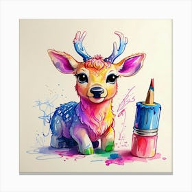 Cute Deer 1 Canvas Print