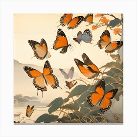 Asian Butterflies Canvas Print