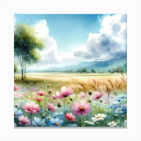 Field Of Flowers 2 Canvas Print