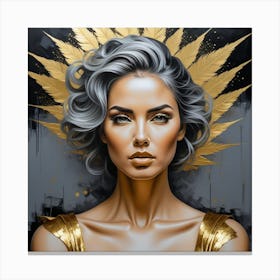 Gold Haired Woman Canvas Print