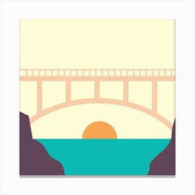 Sunset Bridge Canvas Print