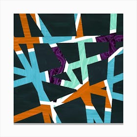 Road To Know Where - Teal Orange Canvas Print