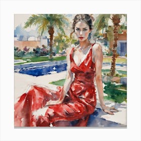 Red Dress Canvas Print