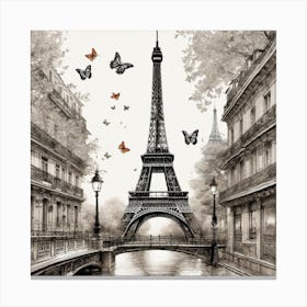 Paris Eiffel Tower 105 Canvas Print