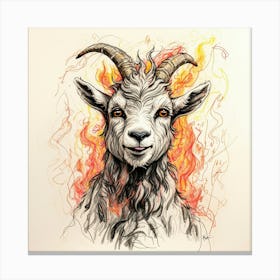 Goat Of Fire 14 Canvas Print