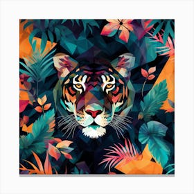 Tiger In The Jungle 11 Canvas Print