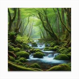 Mossy Forest 19 Canvas Print