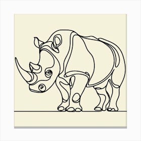 Rhinoceros Picasso style Canvas Print