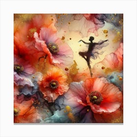 Fairy In The Flowers Canvas Print