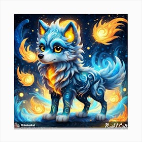 Night Wolf Canvas Print