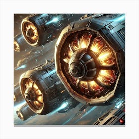 Astra Lancer Solar Bombs Converted Canvas Print